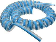 Advanced Technology Products - 1/4" ID x 3/8" OD, 5/8" Wall Thickness, Polyurethane Tube - Light Blue & Clear, 140 Max psi, 98 Shore A Hardness - Exact Industrial Supply
