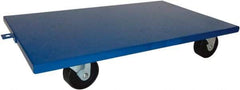 PRO-SOURCE - 2,000 Lb Capacity Steel Lip Down Dolly - 30" Long x 18" Wide, 4" Wheels - Exact Industrial Supply