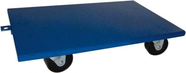 PRO-SOURCE - 1,600 Lb Capacity Steel Lip Down Dolly - 30" Long x 18" Wide, 4" Wheels - Exact Industrial Supply