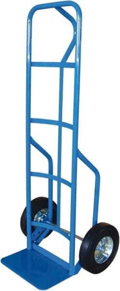 PRO-SOURCE - 800 Lb Capacity 50" OAH Hand Truck - 8 x 14" Base Plate, Loop Handle, Cast Iron, Mold-On Rubber Wheels - Exact Industrial Supply