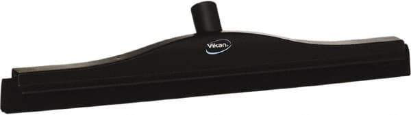 Vikan - 20" Foam Rubber Blade Bench Squeegee - Double Edge, Black, Plastic Holder - Exact Industrial Supply
