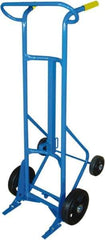 PRO-SOURCE - 1,000 Lb Load Capacity, 55 Gal Drum Hand Truck - 24" Wide x 60" High, 4 Wheels - Exact Industrial Supply