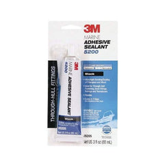 3M - 3 oz Tube Black Polyurethane Marine Adhesive Sealant - 190°F Max Operating Temp, 48 hr Tack Free Dry Time - Exact Industrial Supply