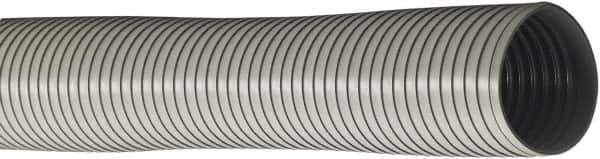 Flexaust - 2" ID, 6.617 Hg Vac Rating, 2.5 psi, PVC Vacuum & Duct Hose - 25' Long, Gray, 5-1/2" Bend Radius, -10 to 150°F - Exact Industrial Supply