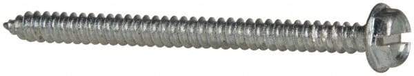 Value Collection - #10 Hex Washer Head Slotted Sheet Metal Screw - Steel, 2-1/2" Length Under Head, Grade 2 - Exact Industrial Supply