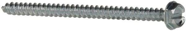 Value Collection - #10 Hex Washer Head Slotted Sheet Metal Screw - Steel, 3" Length Under Head, Grade 2 - Exact Industrial Supply