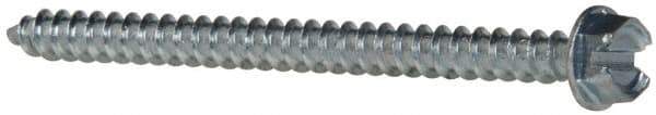 Value Collection - #12 Hex Washer Head Slotted Sheet Metal Screw - Steel, 3" Length Under Head, Grade 2 - Exact Industrial Supply