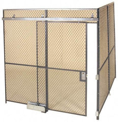 Folding Guard - 10' Long x 10" Wide, Woven Wire Room Kit - 2 Walls - Exact Industrial Supply