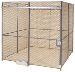 Folding Guard - 20' Long x 10" Wide, Woven Wire Room Kit - 4 Walls - Exact Industrial Supply