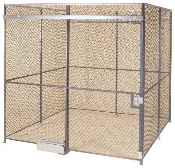 Folding Guard - 20' Long x 20" Wide, Woven Wire Room Kit - 4 Walls - Exact Industrial Supply