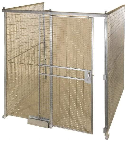 Folding Guard - 12' Long x 8" Wide, Welded Wire Room Kit - 3 Walls - Exact Industrial Supply