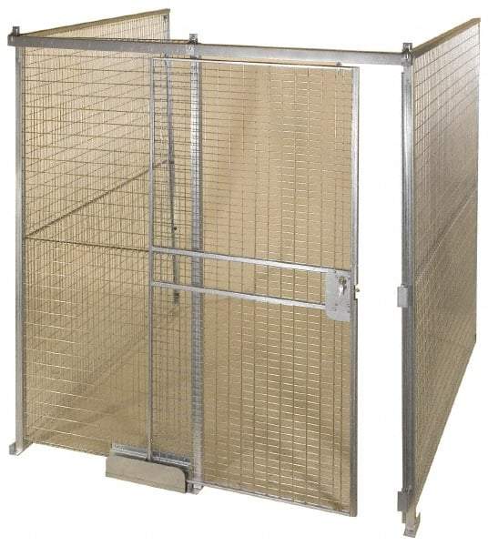 Folding Guard - 16' Long x 16" Wide, Welded Wire Room Kit - 3 Walls - Exact Industrial Supply