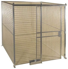 Folding Guard - 12' Long x 12" Wide, Welded Wire Room Kit - 4 Walls - Exact Industrial Supply