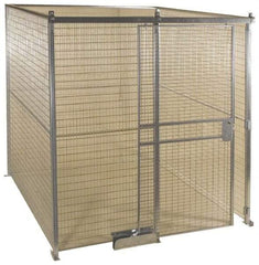 Folding Guard - 12' Long x 8" Wide, Welded Wire Room Kit - 4 Walls - Exact Industrial Supply