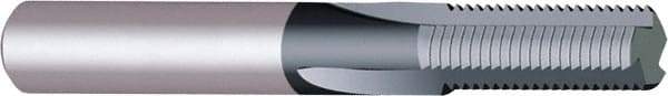 Vargus - M12x1.00 Thread, 5/16" Shank Diam, TiAlN Coating, Solid Carbide Straight Flute Thread Mill - 5 Flutes, 2.48" OAL, M12 Min Noml Diamter - Exact Industrial Supply