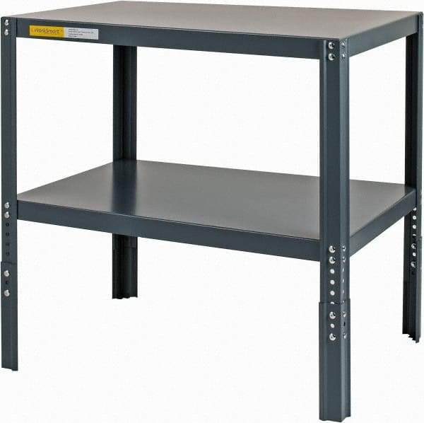 Value Collection - 36 Wide x 24" Deep x 29 to 34" High, Steel Work Table - Comfort Edge, Adjustable Height Legs - Exact Industrial Supply