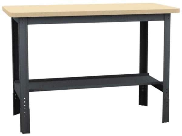 Value Collection - 48 Wide x 24" Deep x 29" High, Plastic Laminate Workbench - Comfort Edge, Adjustable Height Legs - Exact Industrial Supply