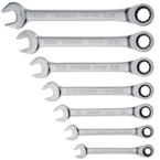 STANLEY® 7 Piece Ratcheting Combination Wrench Set – 12 Point - Exact Industrial Supply