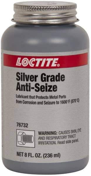 Loctite - 8 oz Can High Temperature Anti-Seize Lubricant - Silver Colored, 1,600°F, Silver Colored, Water Resistant - Exact Industrial Supply