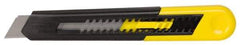 Stanley - Snap Utility Knife - 4.33" Blade, Yellow Handle, 1 Blade Included - Exact Industrial Supply