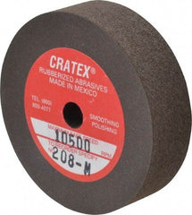 Cratex - 2" Diam x 1/4" Hole x 1/2" Thick, Surface Grinding Wheel - Silicon Carbide, Medium Grade, 10,500 Max RPM, Rubber Bond, No Recess - Exact Industrial Supply