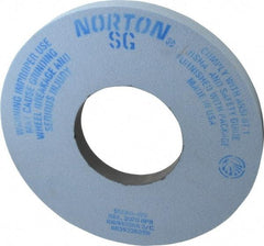 Norton - 12" Diam x 5" Hole x 1" Thick, I Hardness, 60 Grit Surface Grinding Wheel - Ceramic, Type 1, Medium Grade, 2,070 Max RPM, Vitrified Bond, No Recess - Exact Industrial Supply