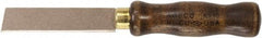 Ampco - 4" Long Blade, Nickel-Tin-Copper Alloy, Fine Edge, Fixed Blade Knife - 7.5" OAL, Wood Handle - Exact Industrial Supply