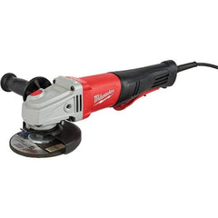 Milwaukee Tool - 5" Wheel Diam, 12,000 RPM, Corded Angle & Disc Grinder - 5/8-11 Spindle, 120 Volts, 11 Amps, Front Exhaust - Exact Industrial Supply