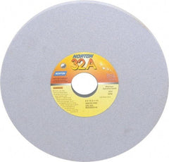 Norton - 8" Diam x 1-1/4" Hole x 1/2" Thick, I Hardness, 100 Grit Surface Grinding Wheel - Aluminum Oxide, Type 1, Fine Grade, 3,600 Max RPM, Vitrified Bond, No Recess - Exact Industrial Supply