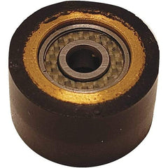 Dynabrade - 5/8" Wide Contact Arm & Wheel Assembly - 18" Belt Length, Crowned, Rubber, 70" Contact Wheel Diam - Exact Industrial Supply