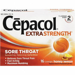 Cepacol - Honey Lemon Flavor Cough Drop Lozenges - Sore Throat Relief - Exact Industrial Supply