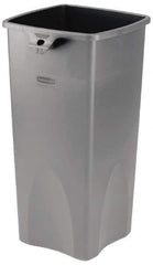 Rubbermaid - 23 Gal Gray Square Trash Can - Polyethylene, 30.9" High x 16-1/2" Long x 15-1/2" Wide - Exact Industrial Supply