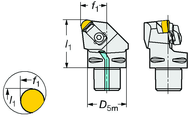 C3-CRSNR-22040-09ID Capto® and SL Turning Holder - Exact Industrial Supply