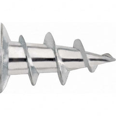 Drywall & Hollow Wall Anchors; Overall Length: 1 in; Anchor Material: Zinc; Minimum Workpiece Thickness: 0.375 in; Maximum Workpiece Thickness: 1 in; Maximum Load Capacity: 65.0 lb