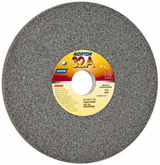 Norton - 8" Diam x 1-1/4" Hole x 1/2" Thick, H Hardness, 60 Grit Surface Grinding Wheel - Aluminum Oxide, Type 1, Medium Grade, 3,600 Max RPM, Vitrified Bond, No Recess - Exact Industrial Supply