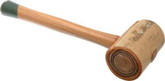 Garland - 2-1/2 Lb Head Weighted Rawhide Mallet - 14" Long Wood Handle - Exact Industrial Supply