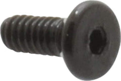 Value Collection - #0-80 UNF Hex Socket Drive, Flat Screw - Alloy Steel, Black Oxide Finish, Fully Threaded, 3/16" OAL - Exact Industrial Supply