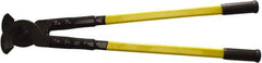 H.K. Porter - 32" OAL, 1,200 MCM Capacity, Cable Cutter - Oval Head, Rubber Grips Handle - Exact Industrial Supply