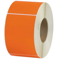 Value Collection - Pack of 4 Rolls, 1,000 Labels per Roll, 4" x 6" Orange Topcoated Facestock Thermal Labels - Exact Industrial Supply