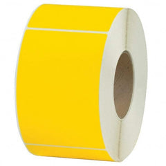 Value Collection - Pack of 4 Rolls, 1,000 Labels per Roll, 4" x 6" Yellow Topcoated Facestock Thermal Labels - Exact Industrial Supply