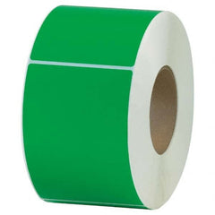 Value Collection - Pack of 4 Rolls, 1,000 Labels per Roll, 4" x 6" Dark Green Topcoated Facestock Thermal Labels - Exact Industrial Supply