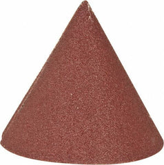 Superior Abrasives - 1-1/2" Diam 120 Grit 60° Included Angle Cone Center Lap - Aluminum Oxide, Fine Grade, Lock Nut Mount - Exact Industrial Supply