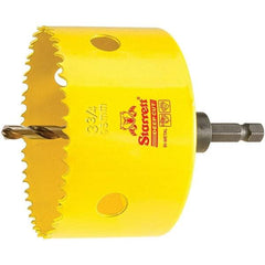 Starrett - 3-3/4" Diam, 2" Cutting Depth, Hole Saw - High Speed Steel Saw, Toothed Edge - Exact Industrial Supply