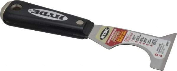 Hyde Tools - 2-1/2" Wide Stainless Steel Taping Knife - Stiff, Nylon Handle, 7.3" OAL - Exact Industrial Supply