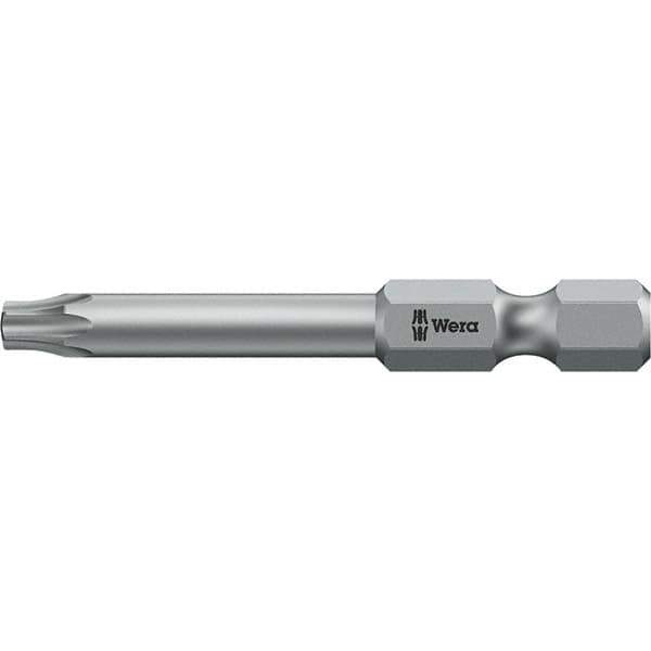 Wera - 6mm Drive IPR3 Tamperproof Torx Screwdriver Bit - 50mm OAL, Power Bit - Exact Industrial Supply