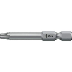 Wera - 6mm Drive IPR5 Tamperproof Torx Screwdriver Bit - 50mm OAL, Power Bit - Exact Industrial Supply