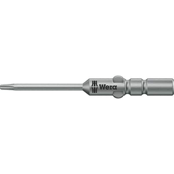 Wera - 4mm Drive IPR1 Tamperproof Torx Screwdriver Bit - 40mm OAL, Power Bit - Exact Industrial Supply