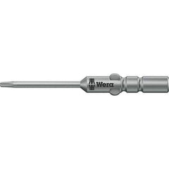 Wera - 4mm Drive IPR1 Tamperproof Torx Screwdriver Bit - 60mm OAL, Power Bit - Exact Industrial Supply