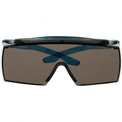 Safety Glass: Anti-Fog, Polycarbonate, Gray Lenses, Frameless, UV Protection Single, Adjustable