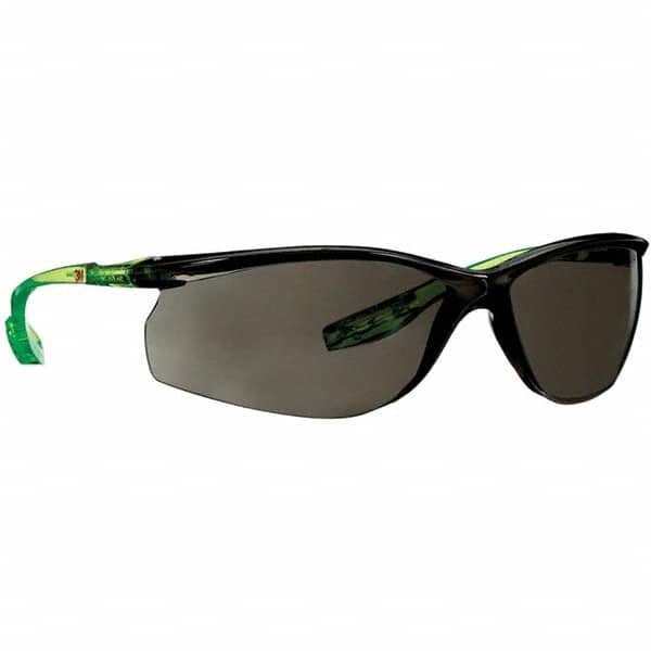 Safety Glass: Anti-Fog & Scratch-Resistant, Polycarbonate, Gray Lenses, Frameless, UV Protection Dual